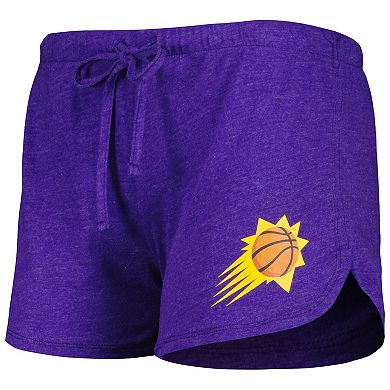 Women's Concepts Sport Heather Black/Heather Purple Phoenix Suns Team Raglan Long Sleeve T-Shirt & Shorts Sleep Set