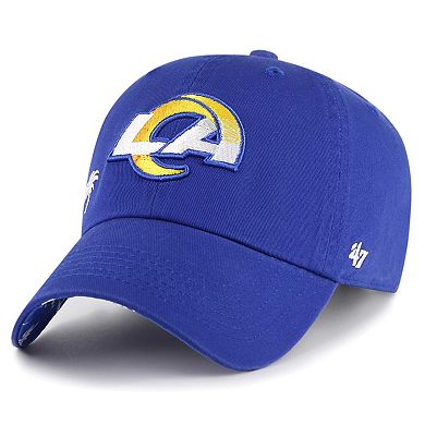 Women's '47 Royal Los Angeles Rams Confetti Icon Clean Up Adjustable Hat