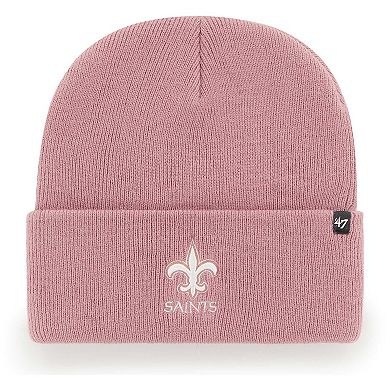 Women's '47  Pink New Orleans Saints Haymaker Cuffed Knit Hat