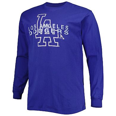 Men's Royal Los Angeles Dodgers Big & Tall Long Sleeve T-Shirt