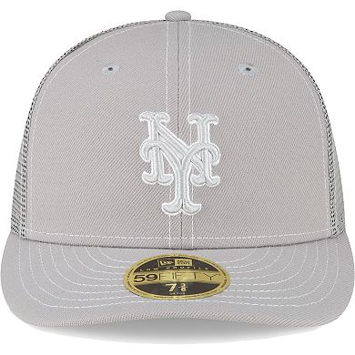 Men's New Era  Gray New York Mets 2023 On-Field Batting Practice Low Profile 59FIFTY Fitted Hat