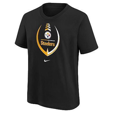 Girls Preschool Nike Black Pittsburgh Steelers Icon T-Shirt