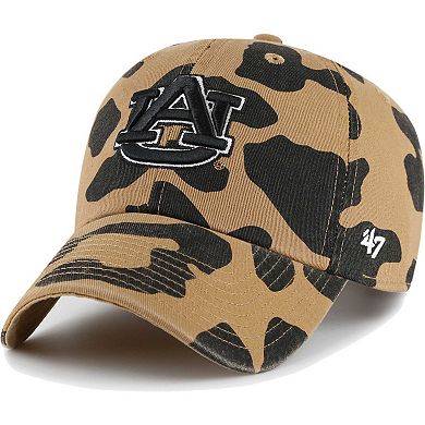 Women's '47 Auburn Tigers Rosette Leopard Clean Up Adjustable Hat
