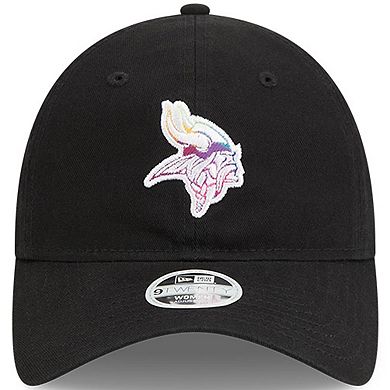 Women's New Era  Black Minnesota Vikings 2023 NFL Crucial Catch 9TWENTY Adjustable Hat