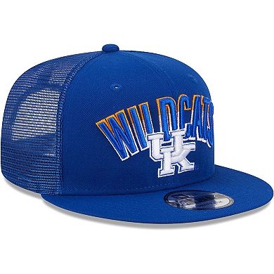 Men's New Era Royal Kentucky Wildcats Grade Trucker 9FIFTY Snapback Hat