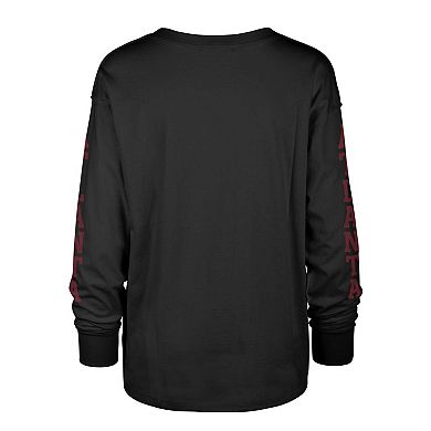 Women's '47 Black Atlanta Falcons Tom Cat Long Sleeve T-Shirt