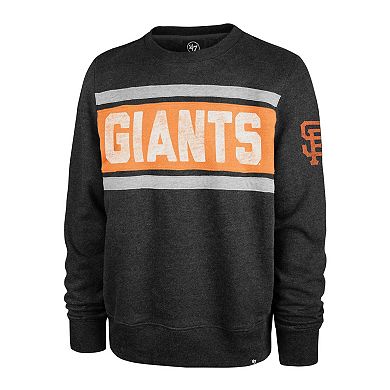 Men's '47 Black San Francisco Giants Bypass Tribeca Pullover Sweatshirt