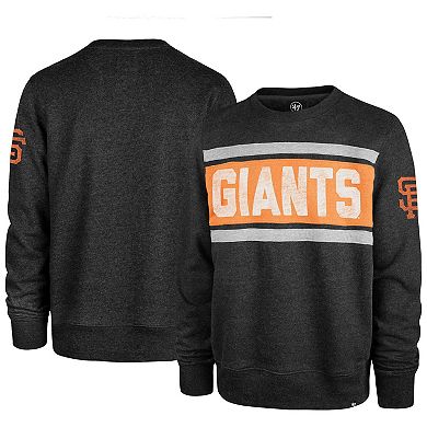 Men's '47 Black San Francisco Giants Bypass Tribeca Pullover Sweatshirt