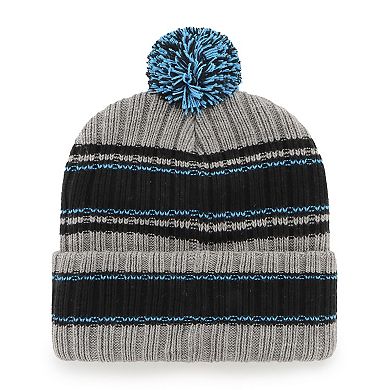 Men's '47  Graphite Carolina Panthers Rexford Cuffed Knit Hat with Pom