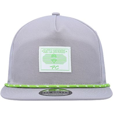 Men's New Era Gray Seattle Sounders FC Patch Golfer Adjustable Hat