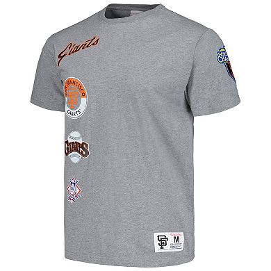 Men's Mitchell & Ness Heather Gray San Francisco Giants Cooperstown Collection City Collection T-Shirt