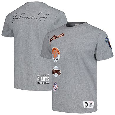 Men's Mitchell & Ness Heather Gray San Francisco Giants Cooperstown Collection City Collection T-Shirt