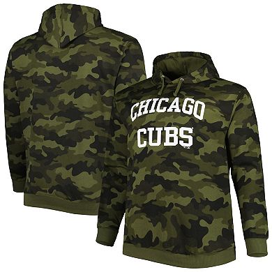 Men's Camo Chicago Cubs Allover Print Pullover Hoodie