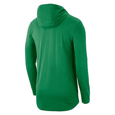 Men's Nike Green Oregon Ducks Team Performance Long Sleeve Hoodie T-Shirt