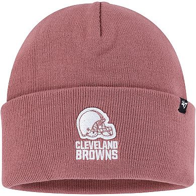 Women's '47  Pink Cleveland Browns Haymaker Cuffed Knit Hat