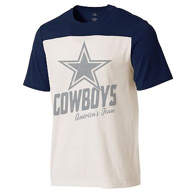 Men's NFL x Darius Rucker Collection by Fanatics White Dallas Cowboys Colorblocked T-Shirt