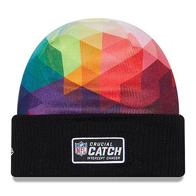 Men's New Era  Black Los Angeles Chargers 2023 NFL Crucial Catch Cuffed Knit Hat