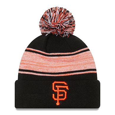 Men's New Era Black San Francisco Giants Chilled Cuffed Knit Hat with Pom
