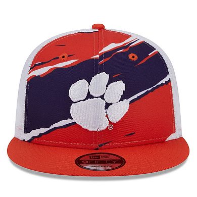 Men's New Era Orange Clemson Tigers Tear Trucker 9FIFTY Snapback Hat