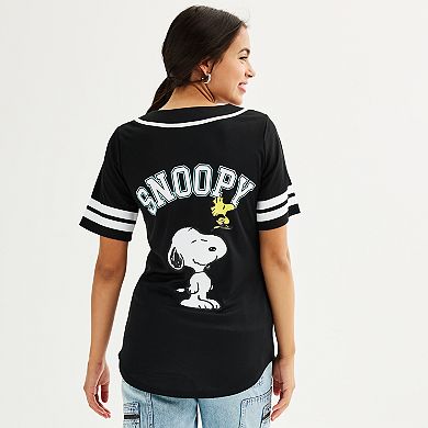 Juniors' Peanuts Snoopy & Woodstock Baseball Jersey