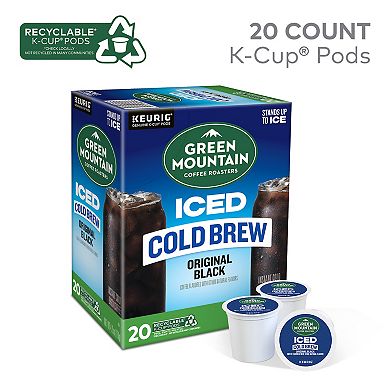 Green Mountain Coffee Roasters?? Iced Black Cold Brew Keurig?? K-Cup??, Medium Roast, 20 Count
