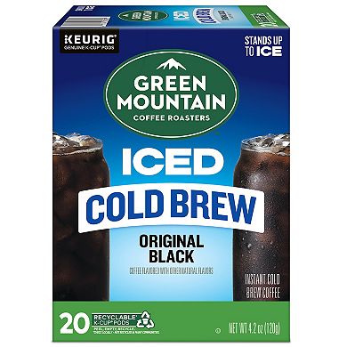 Green Mountain Coffee Roasters?? Iced Black Cold Brew Keurig?? K-Cup??, Medium Roast, 20 Count