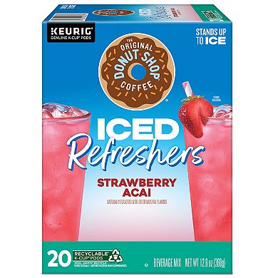 The Original Donut Shop® Coffee Strawberry Acai Iced Refreshers, Keurig® K-Cup® Pods, 20 count