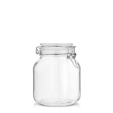 JoyJolt 32-oz. Airtight Glass Jars Storage Cannister with Silicone Seal Lids 3-piece Set