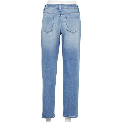 Juniors' Project Indigo Mid-Rise Tapered-Leg Jeans