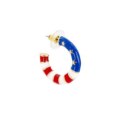 Celebrate Together™ Stars & Stripes C-Hoop Earrings