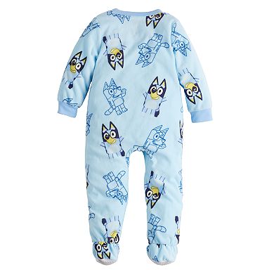 Toddler Boy Bluey "Peek A Bluey" Footed Pajamas