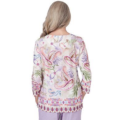 Women's Alfred Dunner Paisley Floral Border Top