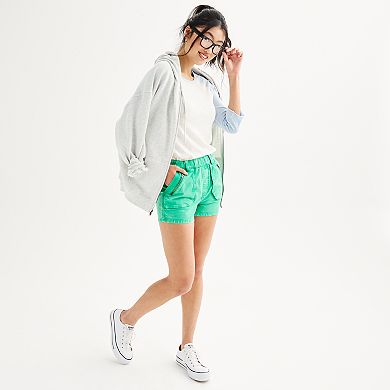 Juniors' SO?? High-Rise Zip-Pocket Shorts