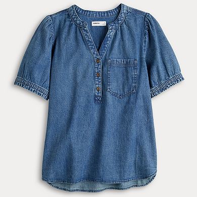 Women's Sonoma Goods For Life® Short Sleeve Denim Shirt