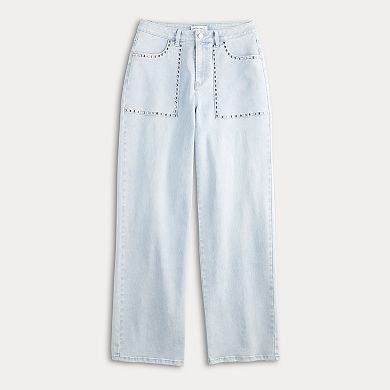 Juniors' Vanilla Star Studded Jeans