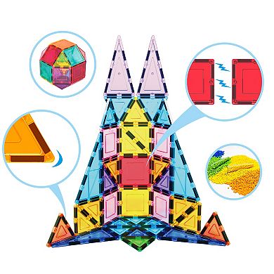 Picassotiles 36pc Magnet Tile Building Block Toy Set - PB36