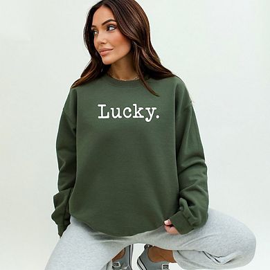 Lucky. -typewriter Sweatshirt