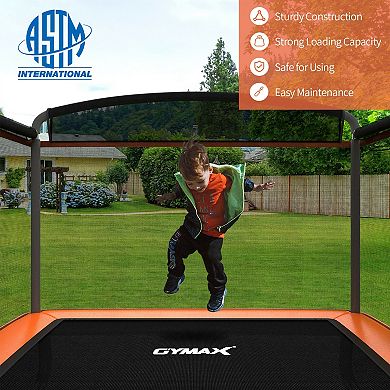 Kids Entertaining Trampoline with Swing Safety Fence