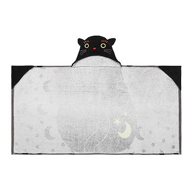 The Big One® Black Cat Hooded Bath Wrap