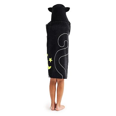 The Big One® Black Cat Hooded Bath Wrap