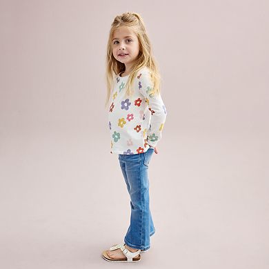 Toddler Girl Jumping Beans?? Long Sleeve Patterned Graphic Tee
