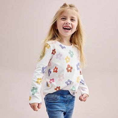 Toddler Girl Jumping Beans® Long Sleeve Patterned Graphic Tee