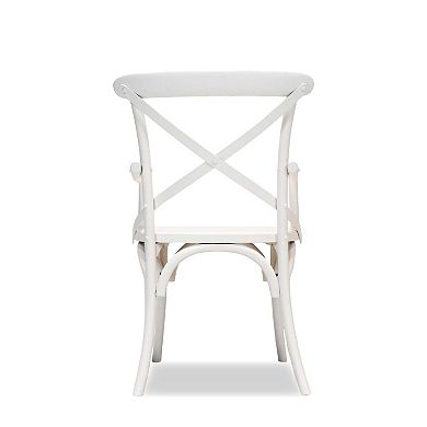 Saloon Arm Dining Chair in White