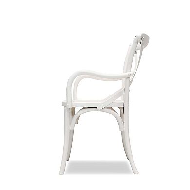 Saloon Arm Dining Chair in White