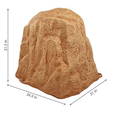 Artificial Polyresin Landscape Rock With Stakes - 2-pack
