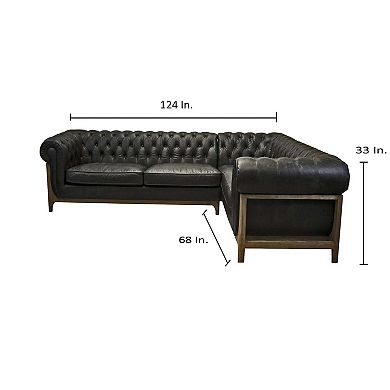 MOD Chesterfield Leather Sectional Sofa