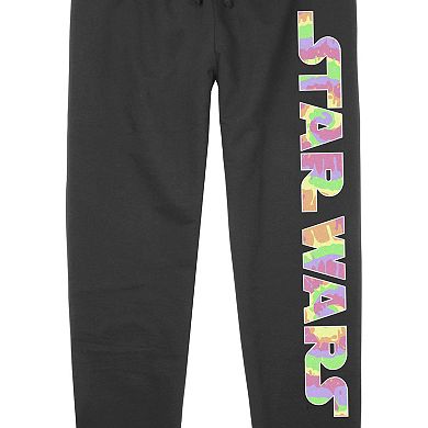 Juniors' Star Wars Tie Dye Print Logo Lightweight Joggers