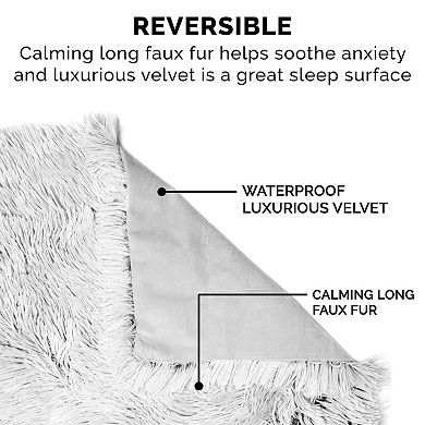 Furhaven Calming Faux Fur & Velvet Waterproof Dog Blanket