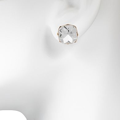 LC Lauren Conrad Gold Tone Simulated Stone Stud Earrings