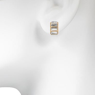 LC Lauren Conrad Gold Tone Pave Stone Mini Earrings